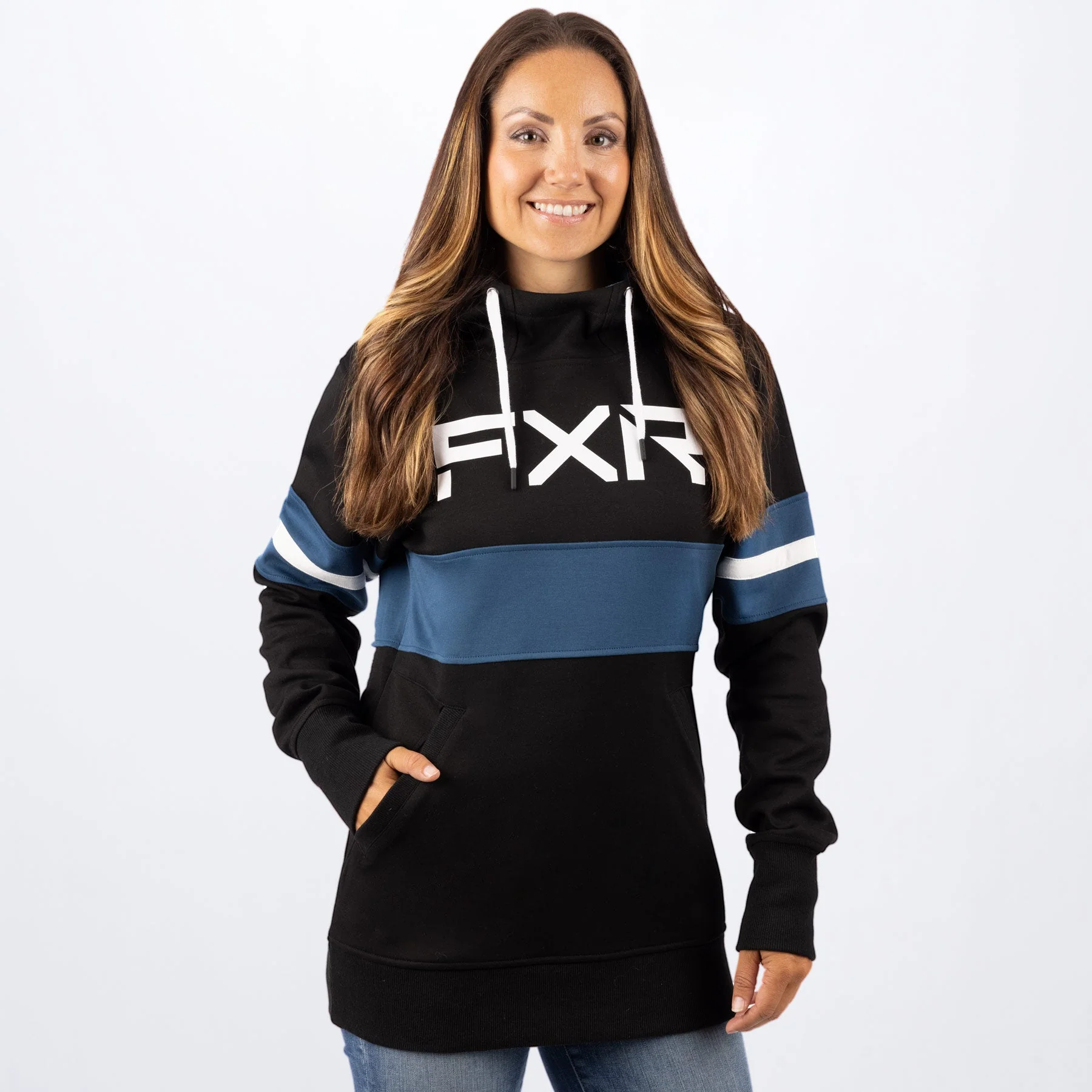 Women's Stripe Pullover Hoodie - Image 3